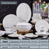 Zhi Shi Jingdezhen Silver Romance 42-Piece Dinnerware Set