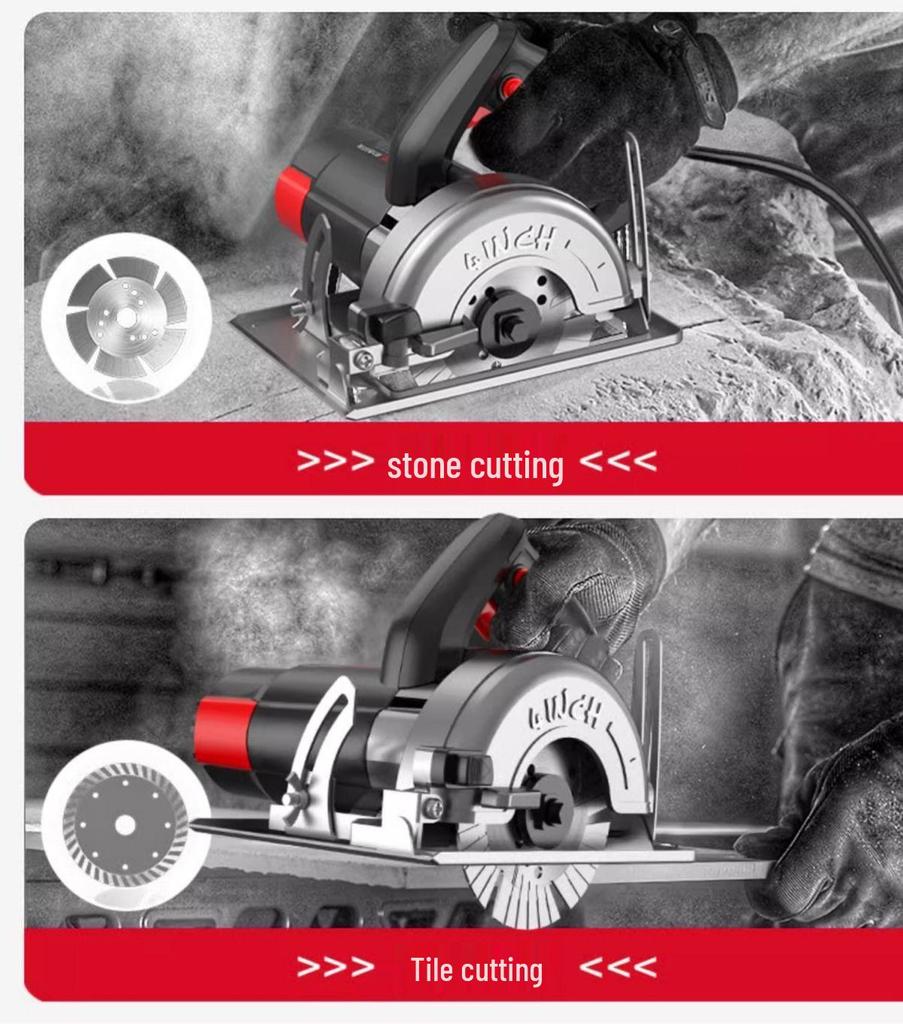High-Power Multifunctional Handheld Electric Saw for Marble, Wood, Tile, Stone, Metal.