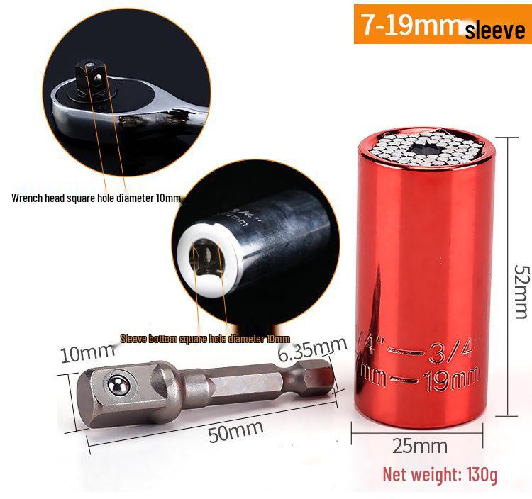 Universal 7-19mm Multifunctional Socket Set for 3/8 Electric Drills