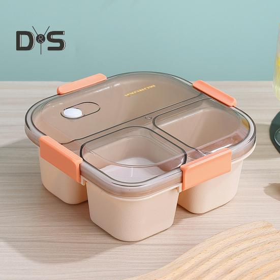 1 Set 1100/1550ML Dust-proof Bento Box Fresh-Keeping Convenient Smooth Opening Lunch Case