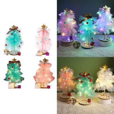 Mesh Glow Christmas Tree Warm LED Light Suitable for Living Rooms Offices Desk and Shop Windows Christmas Decor