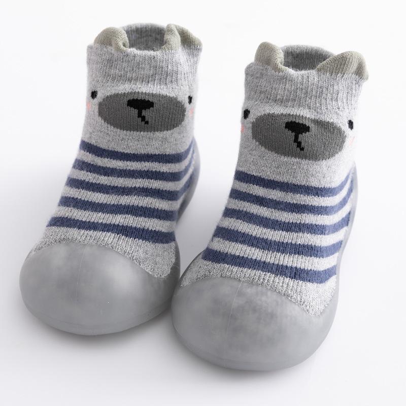 Autumn Winter Thick Warm Baby Anti Slip Floor Socks High Top Shoes Soft Sole