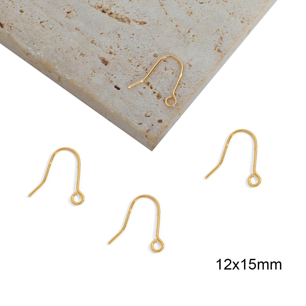 

Позолоченные медные крючки для сережек 18 К, проволока для ушных крючков для изготовления ювелирных изделий 04 20pcs