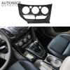 Apto para Ford Focus MK3 2012-2014 LHD Color Fibra de Carbono Acero Inoxidable Panel de Control de Aire Acondicionado Moldura LADO IZQUIERDO