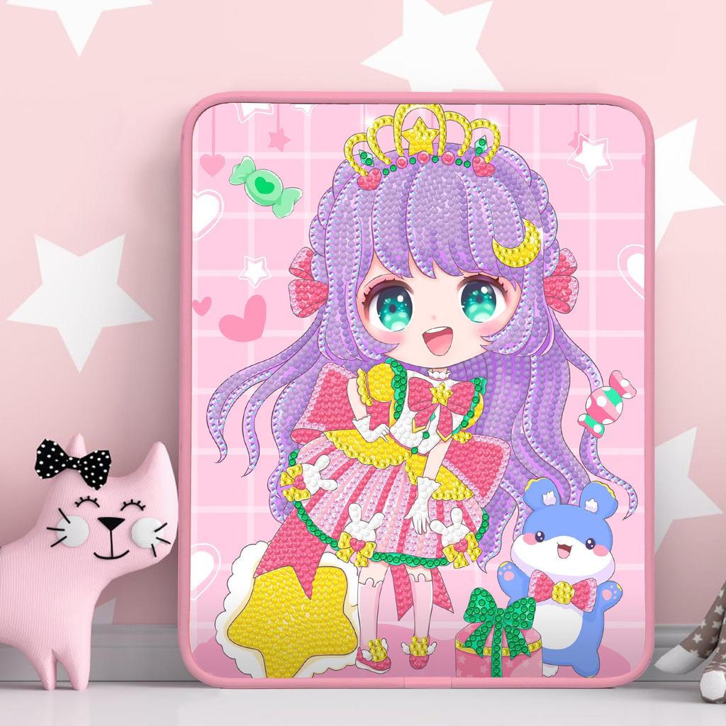 Officially Licensed Children's Little Princess DIY Diamond Painting Kit with Frame