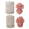 1PC DIY Tulip Bouquet Ornament Handmade Mold 3D Hydrangea Vase Aromatherapy Candle Silicone Mold