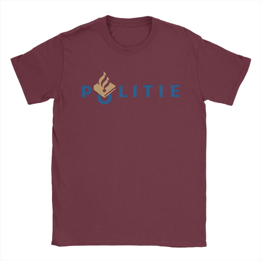 Maglietta Vintage Squadra Arresti Polizia Nazionale Olandese Magliette in Cotone Tee Shirt da Uomo Estive Y2K Casual Manica Corta