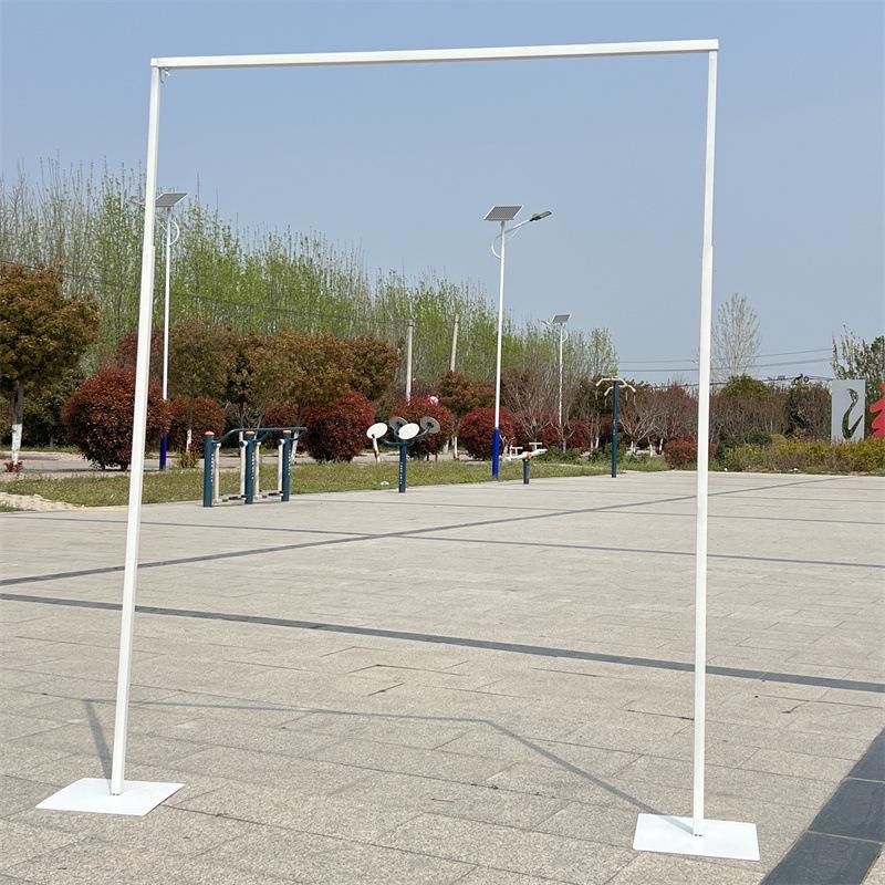 Golden Telescopic Wrought Iron Wedding Arch Stand for Stage Decoration