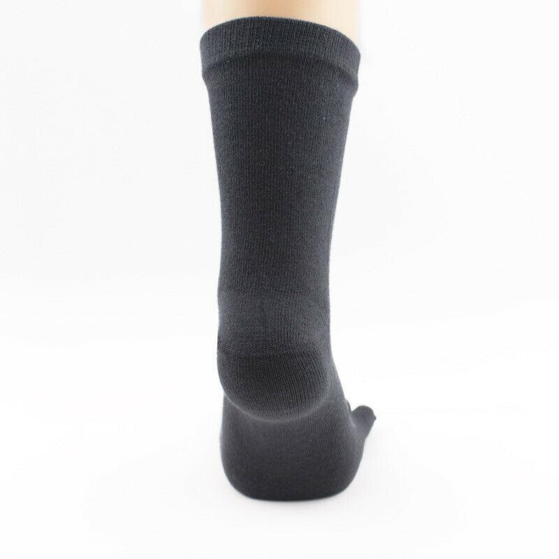3 Pairs Men'S Business Dress Socks With Toes Solid Black White Comfortable Knitted Cotton Toe Sock High Quality 5 Finger Hosiery