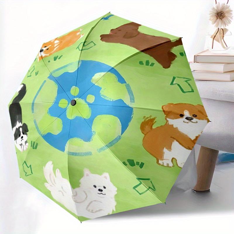 1pc Dog Planet Auto Open/Close Umbrella with One Touch Button,, Windproof Design   Lightweight Portable Umbrella for Women & Men6035