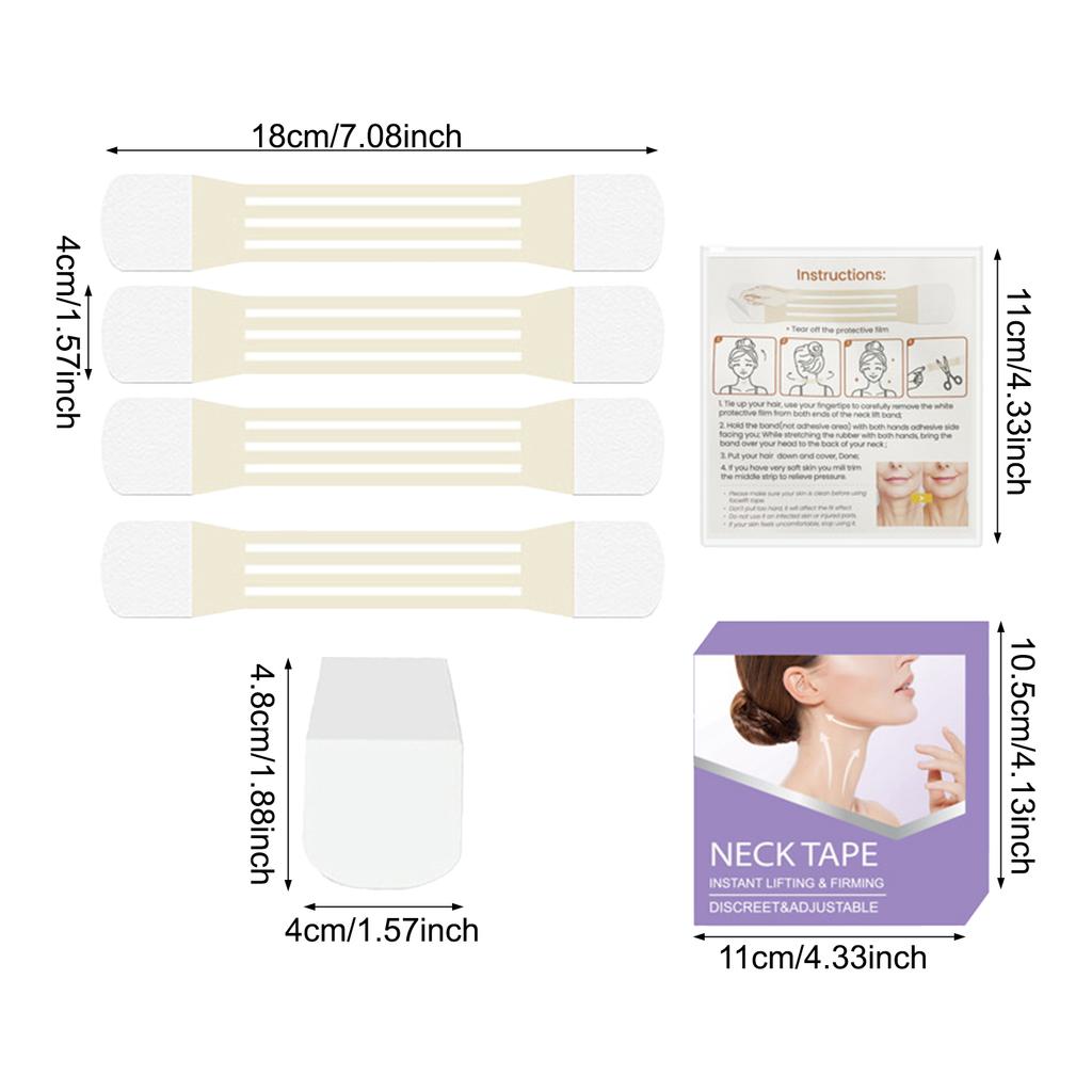 Natural-Looking Instant Neck Tape Neck Tape Lifting Invisible Strips for Weddings Modeling Photography