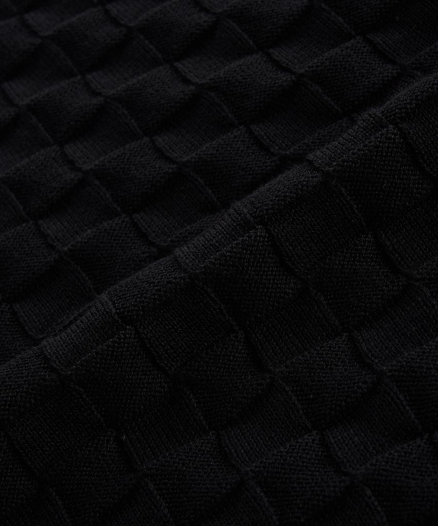 Peullojeulum Square Weaving Cotton Knit Black