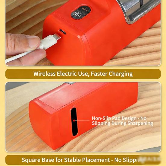 Electric Knife Sharpener Automatic Knife Sharpener Abrasives for Quick with Diamond Double Sided Sharpening Polishing Professional