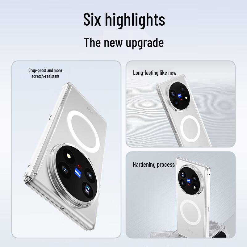 Vivo X Fold5 Clear Magnetic Folding Phone Case