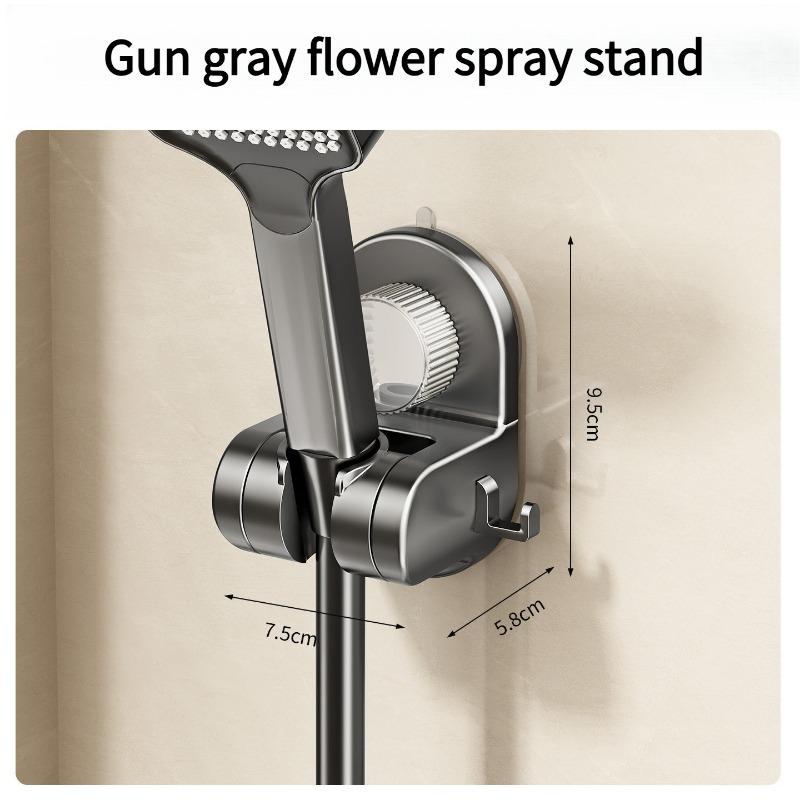 1PC Non-punching Shower Bracket Suction Cup Wall Hanging Bathroom Universal Adjustable Angle Strong Adsorption Quick Installation
