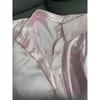 Satin Imitation Silk Long Sleeved Solid Color Women's Shirts