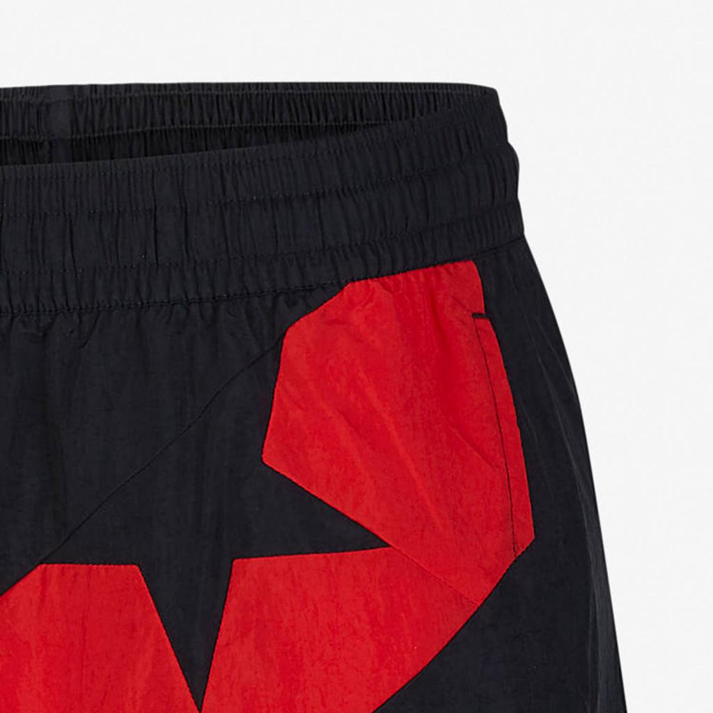 Nike Logo Vintage Print Elastic Breathable Training Basketball Pants Men Pants Black Red CK6312-013