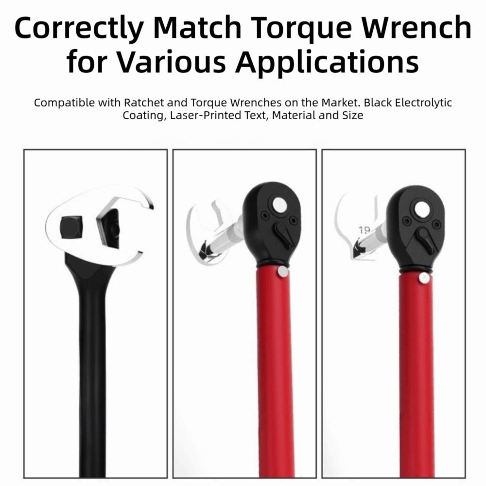 10pcs/Set Chrome Finish Crowfoot Wrench Heads Hand Tool Accessories Mechanical Repair
