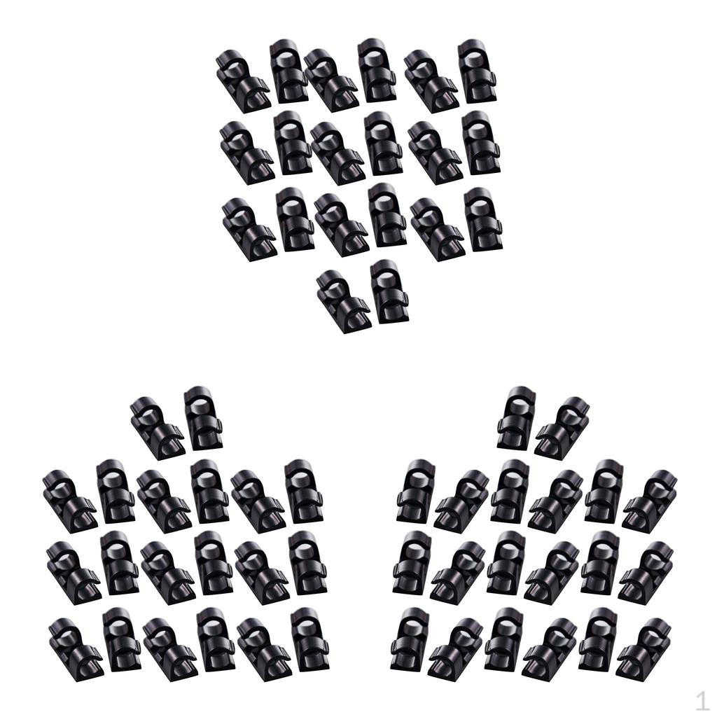 

60Pcs Self Adhesive Wire Tie Cable Clips Clamps Holder GPS