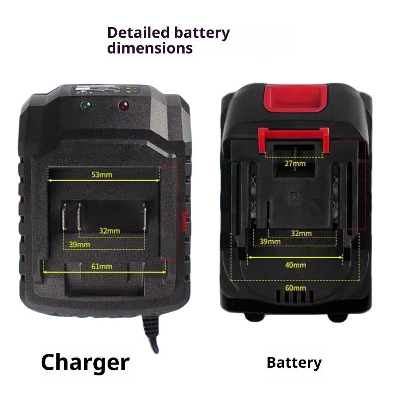 1Pcs Us/Eu Plug 21V Universal Li-Ion Battery Charger Power Tool Smart Charger Fast Charging Multiple Protections