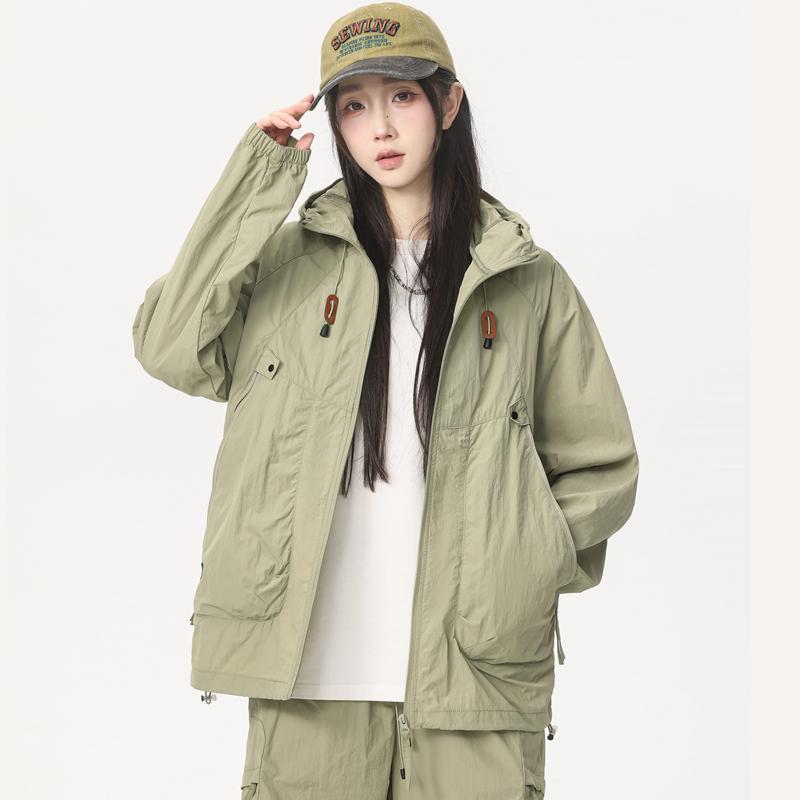 Sunscreen Clothing, Women's Ice Silk Anti UV, Summer Lightweight And Breathable Sports Jacket, Women's Hooded Skin Jacket, Women's Jacket
