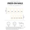 24PCS Glossy Press on Nails with Flower Decor Chip-Proof Smudge-Proof Fake Nails for Hot Girl Dress Matching