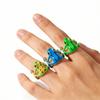 Adjustable Cute Green Frog Hug Ring - Unique and Playful Design