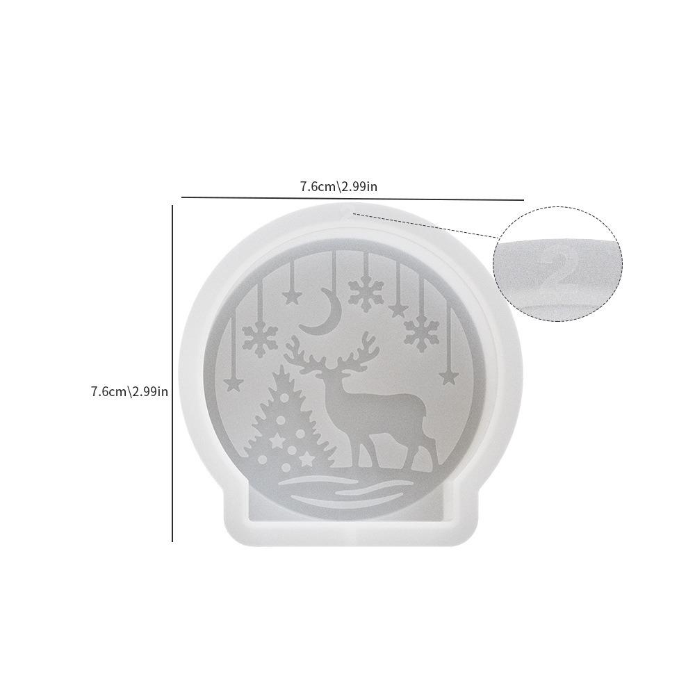 Silicone Christmas Candle Molds Handmade DIY Crafts Candle Ornament Mold Relief Christmas Ball Santa Claus Elk Snowman