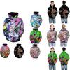 Bluza z kapturem Rick And Morty z cyfrowym nadrukiem 3D dla mężczyzn, codzienna odzież sportowa w kolorach zielonym, szarym, czarnym, białym