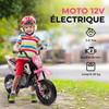 Electric Motocross Bike for Kids, Ages 3-6, 2 x 12V Motors, 5 km/h, 109.5 x 60 x 72.5 cm, Pink