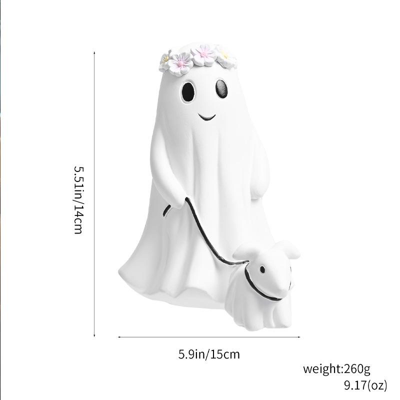 

Ghost Dog Walking Ornament Halloween Resin Material Ghost Dog Walking Statue Creative Ghost Dog Walking Decoration