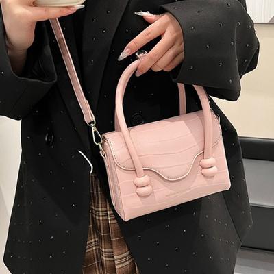 Ladies Handbags New Ladies Shoulder Bag Commuter Girl Crossbody Simple Solid Colour Small Square Bag Handbag Car Stitching Craf
