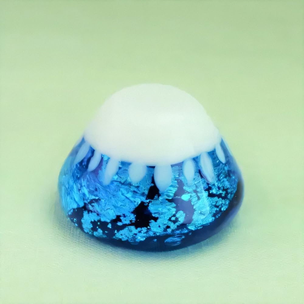 Four Cart Cute Handmade Glass Mt. Fuji Stage