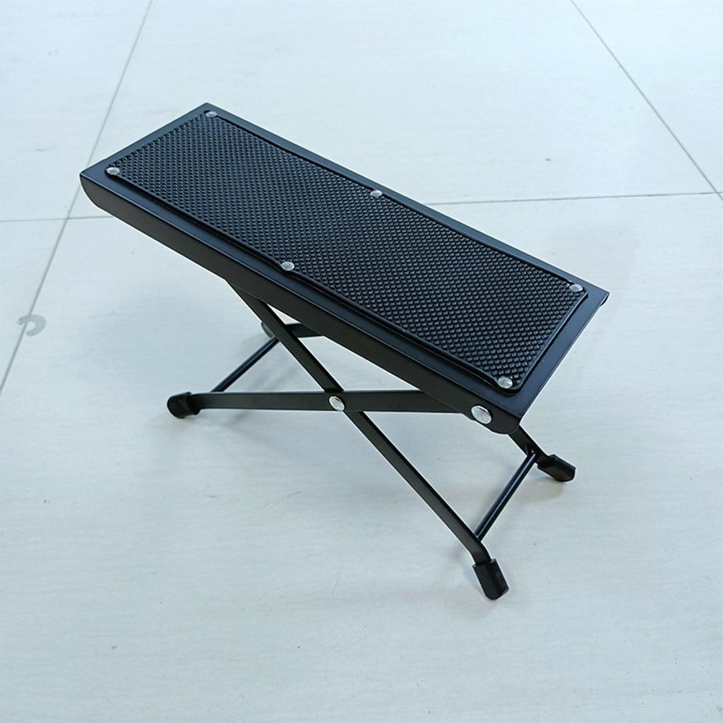 Reposapiés para Guitarra 4 Posiciones Altura Ajustable Plegable Soporte Firme para Instrumento