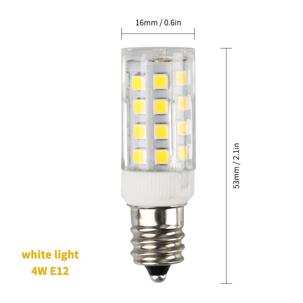 Ceramic 4W E12 LEDs Light Bulbs AC220V Fridge Screw Base Refrigerator Kitchen Hall LEDs Bulbs Non-flicker Corn Light Bulbs