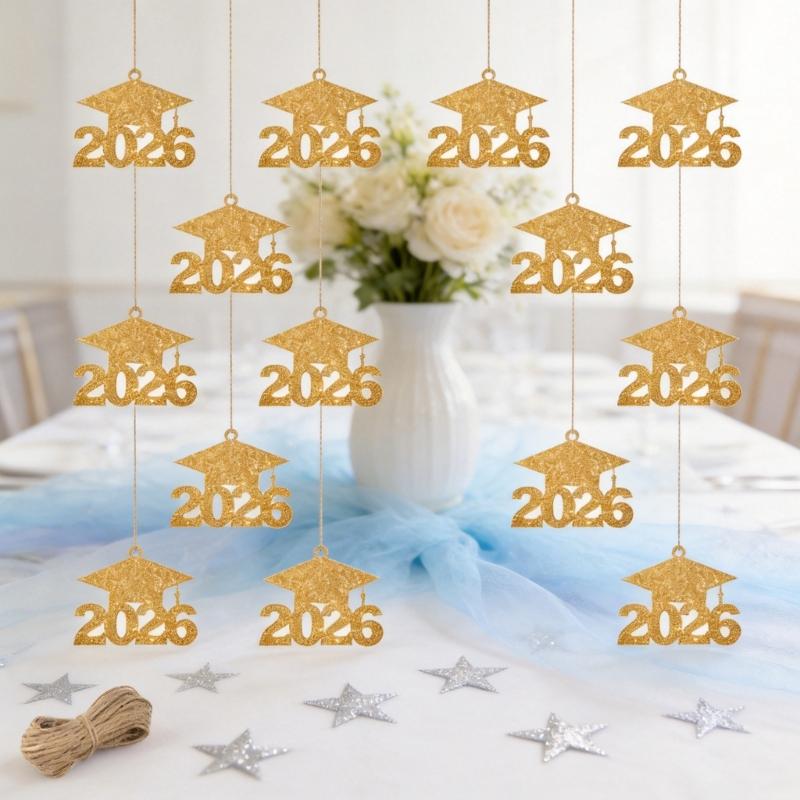Bulk 24/36Pcs Graduation Theme Decorations Paper Vase Centerpieces For Party Tables Graduation Party Favors