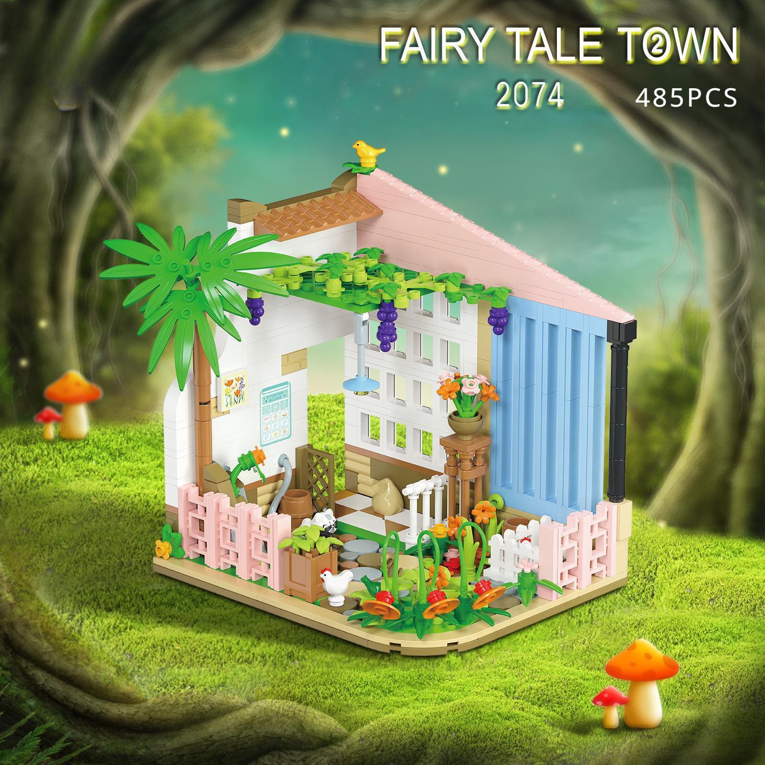 

Сказочный городок Городской уличный пейзаж Девушка Сердце Детство Развивающие головоломки Строительные блоки Игрушки Without box