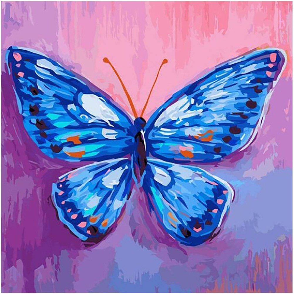 5D DIY diamantové malování květin a motýlů Plná vrtačka Barevné diamantové vyšívání Sada růžových křížových stehů Domácí dekorace dárek