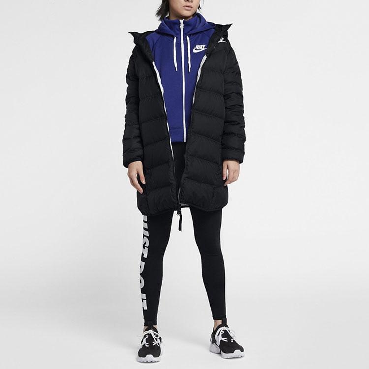 Nike Sportswear Windrunner Mid-Length Reversible Hooded Down Jacket Women Outerwear Black 939441-010