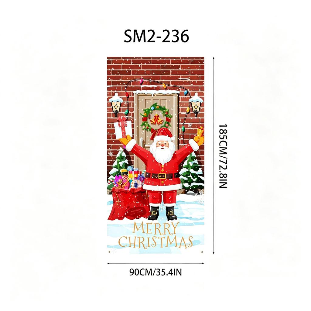 Santa Claus Christmas Hanging Cloth Background Decoration