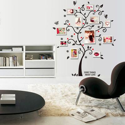 Moderna cornice per foto di famiglia albero adesivo rimovibile da parete adesivo artistico decorazioni per la casa fai da te