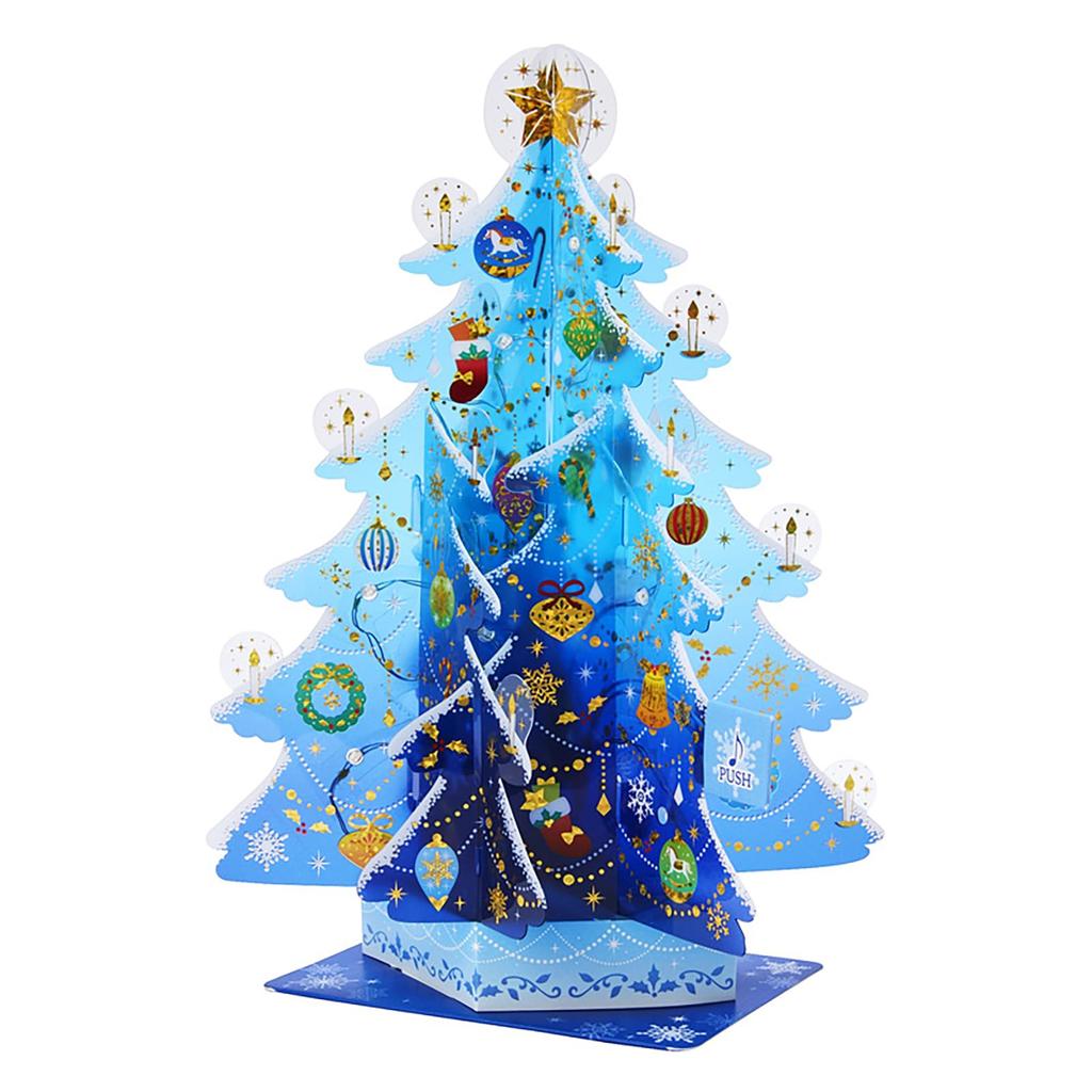 Sanrio Christmas Melody Transparent Blue Joy to the Greeting International Shipping SANRIO 528307 Card, Card, Tree, World, Card, Available, JXPM20-3,