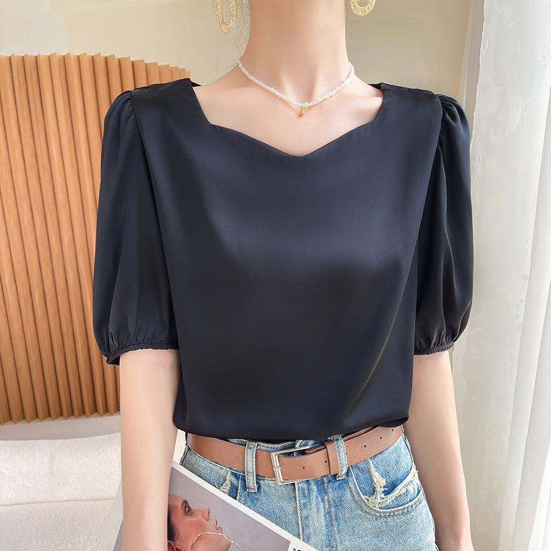 

Женский летний топ с рукавом средней длины, новый, рукав пять четвертей, модная ниша, рукав до локтя 3XL