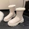 Women's 2025 Knee-High Waterproof Fleece-Lined Slimming Boots - Thick-Soled, Over-the-Knee, High-Top Cotton-Padded Winter Knight Boots.