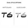 3D Metal T5 T6 AWD Car Trunk Emblem Badge Letter Logo Decal Replacement For Volvo XC60 XC90 S60 S90 Black Chrome Accessories