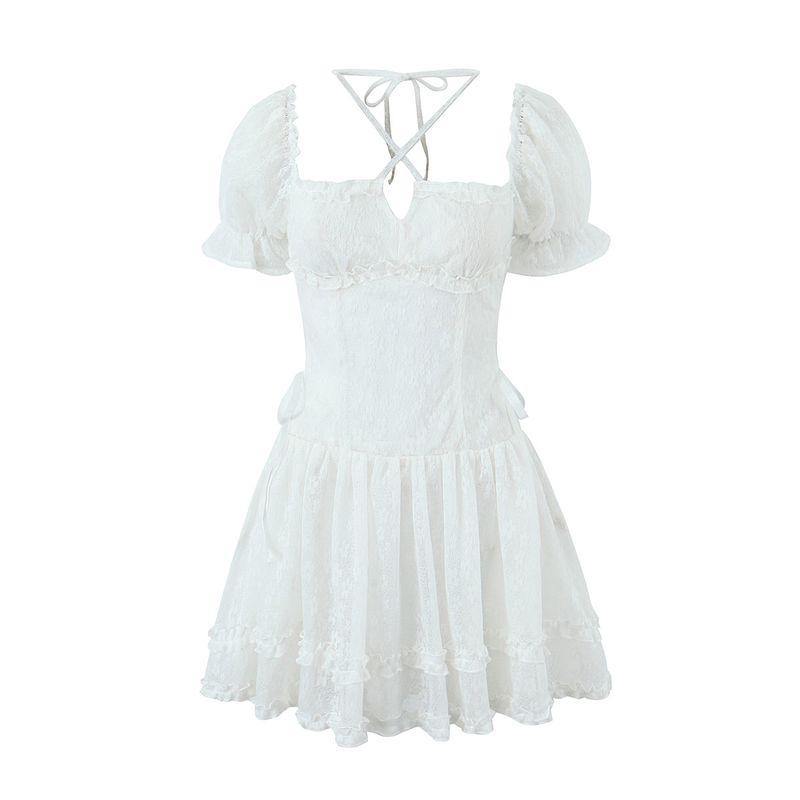 

Vietnam Waist Hollow out Strap Princess Dress Lace Pure and pure L