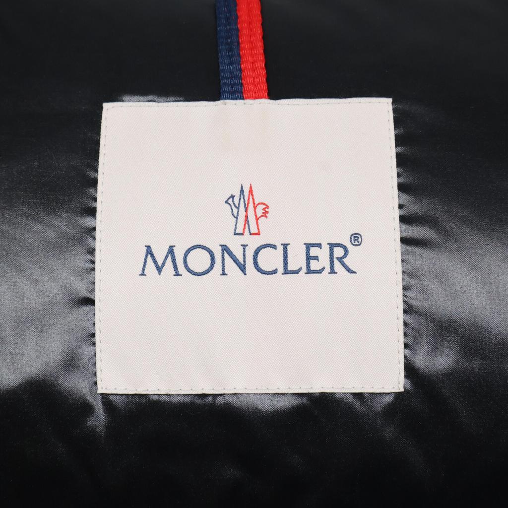 MONCLER [Good condition/Domestic regular/2020 model] F20931A51500 RUNIO Tweed/Nylon switching hoodie down Jacket 0 blackUsed