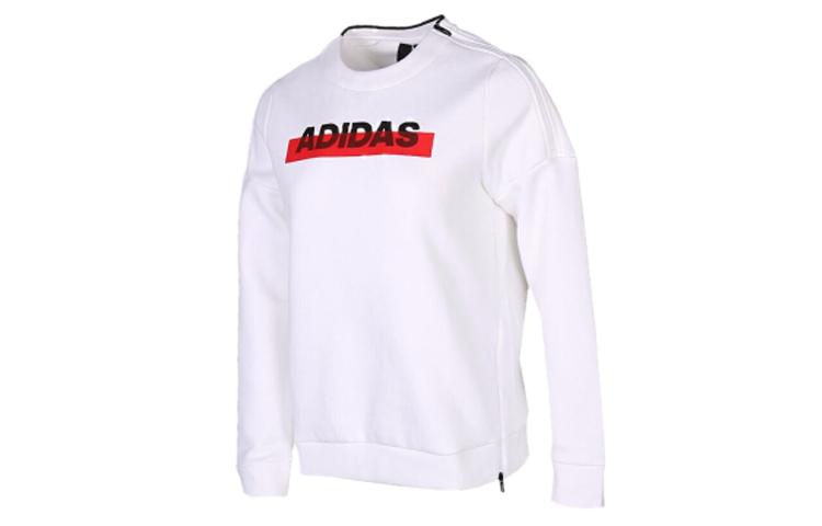 Adidas Sweatshirts Women s White Crew Neck Moderate Regular EH3857 S