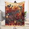 Australian Aboriginal Style 18 Blanket Durable Comfort Perfect for Picnics Couch Bed for All Seasons Stylish Decor