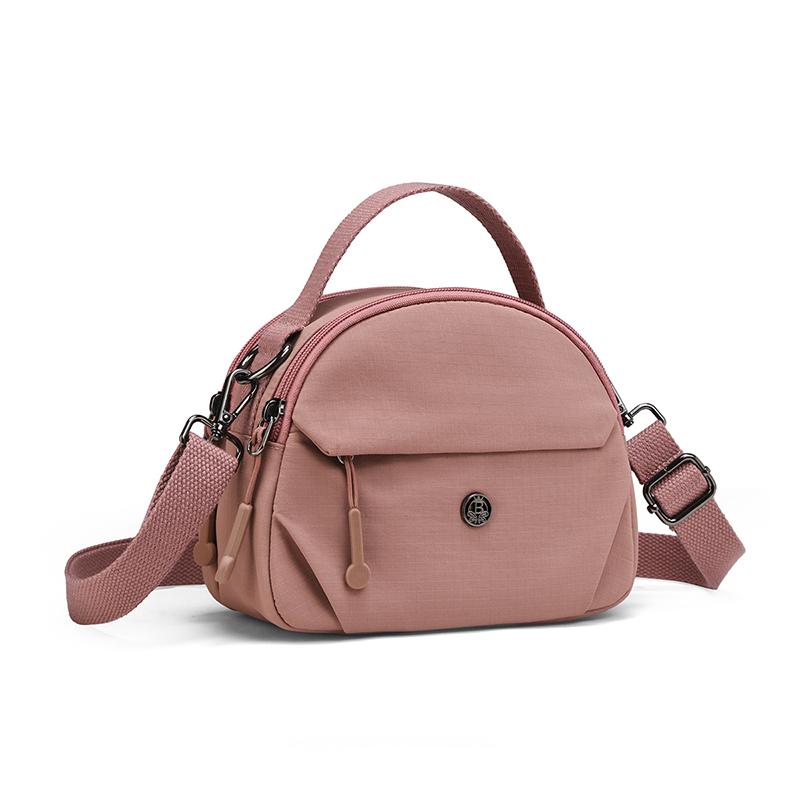 Women's Nylon Shoulder Bag Solid Color Portable Crossbody Bag